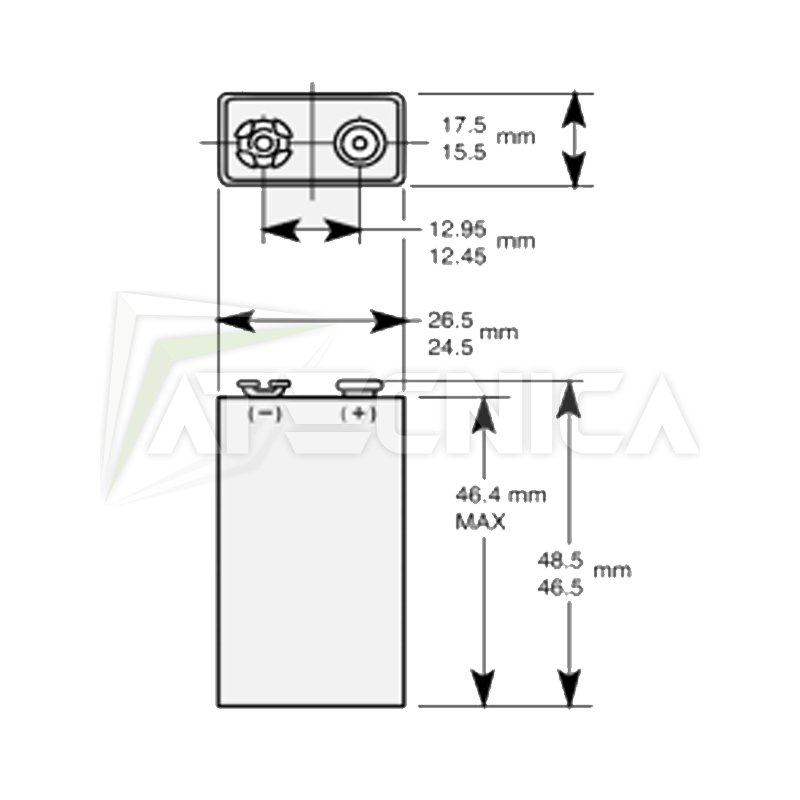 Pile alcaline 9V Duracell Procell 6LR61 9V pile transistor professionnelle