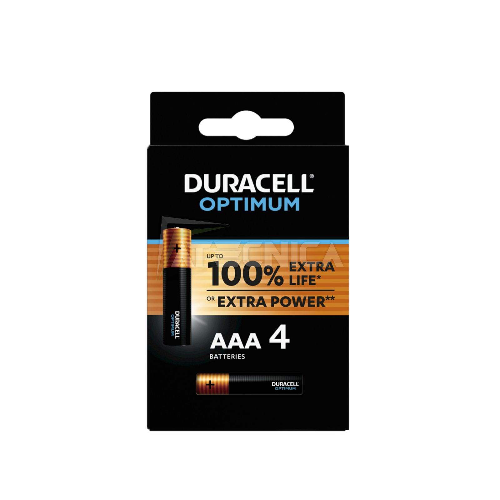 Paquet de 4 piles alcalines Duracell OPTIMUM AAA MN2400 LR03