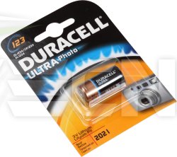 Duracell Duracell 123 Pile, CR123A 3V au lithium, paquet de 2