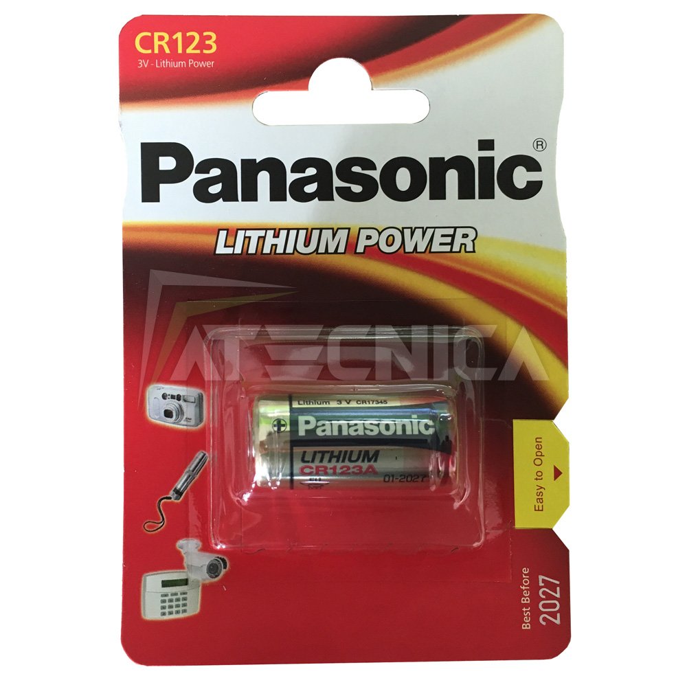 Pile au lithium Panasonic CR123 3V compatible DL CR123A EL123AP CR17345  K123LA